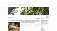 Desktop Screenshot of eatingisimportant.com
